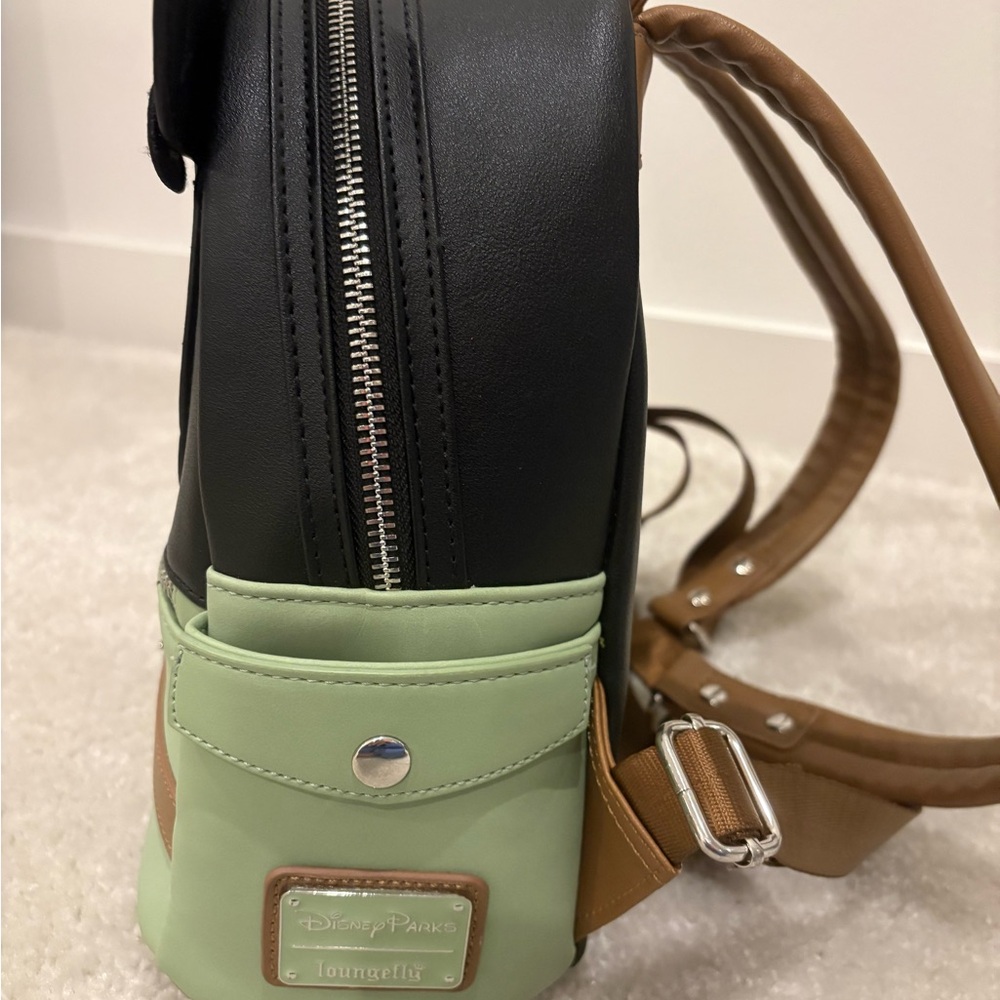 Disney Parks Loungefly Minnie Mouse Safari Backpack - Mint Green and Brown - Picture 3 of 8